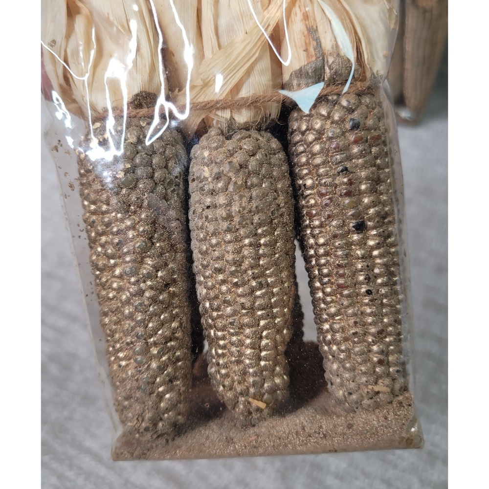 5 Pottery Barn Gilded Mini Corn Vase Filler Gold Autumn Harvest Decor RARE Stock - Picture 7 of 15